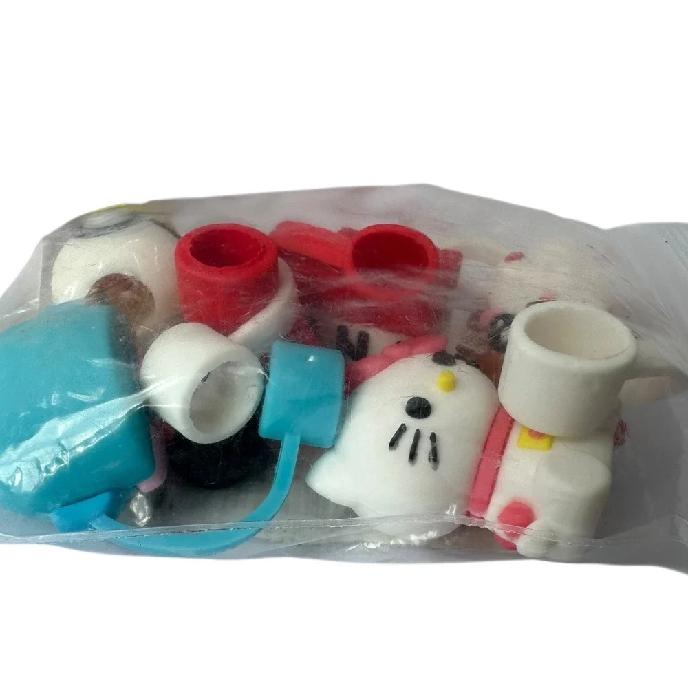 Random Straw Toppers Cute Design Dust Proof Reusable Straw Tips Lids Large‎
